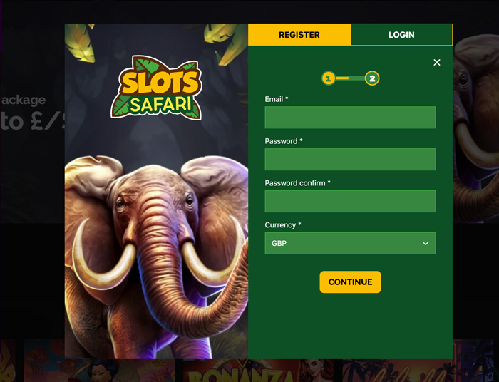 Slotssafari casino screenshot when we tried it