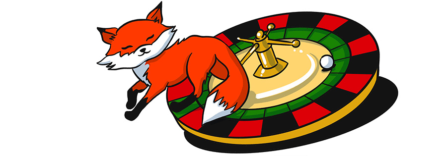 fox with roulette wheel going over "UK casinos or non uk casinos"