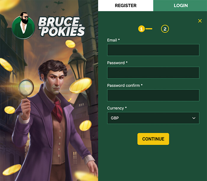 brucepokies screenshot of registration